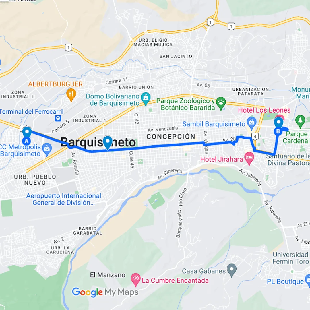 Barquisimeto Ruta 2: El Recreo - Los Leones