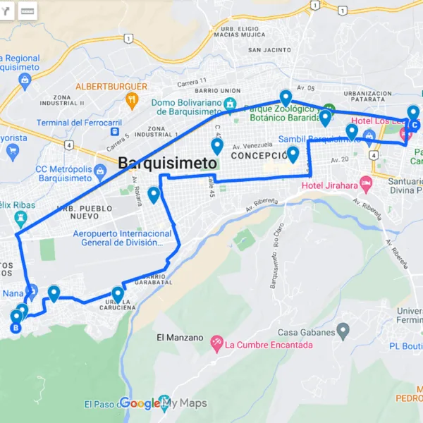 Barquisimeto Ruta 3: Las Delicias - Las Trinitarias