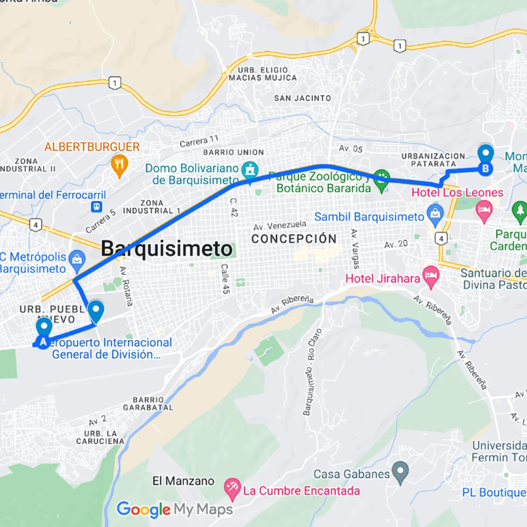 Barquisimeto Ruta 5: Pueblo Nuevo - Las Trinitarias