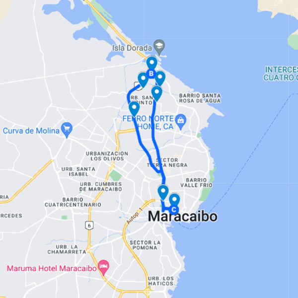 Maracaibo Ruta 5: Av. Padilla - Lago Mar Beach