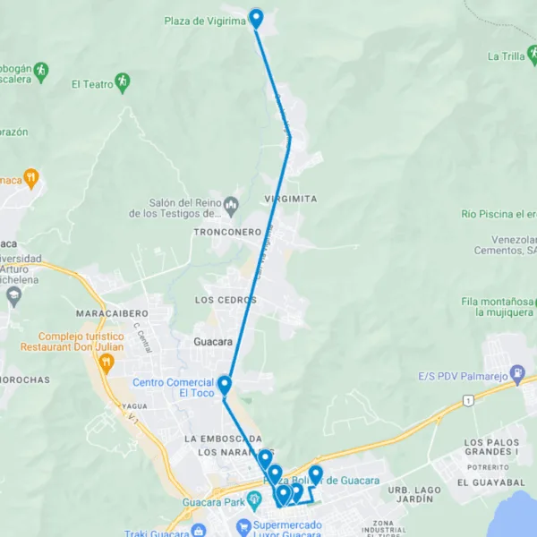 Guacara Ruta de Bus 1: Plaza Vigirima-Loma Linda