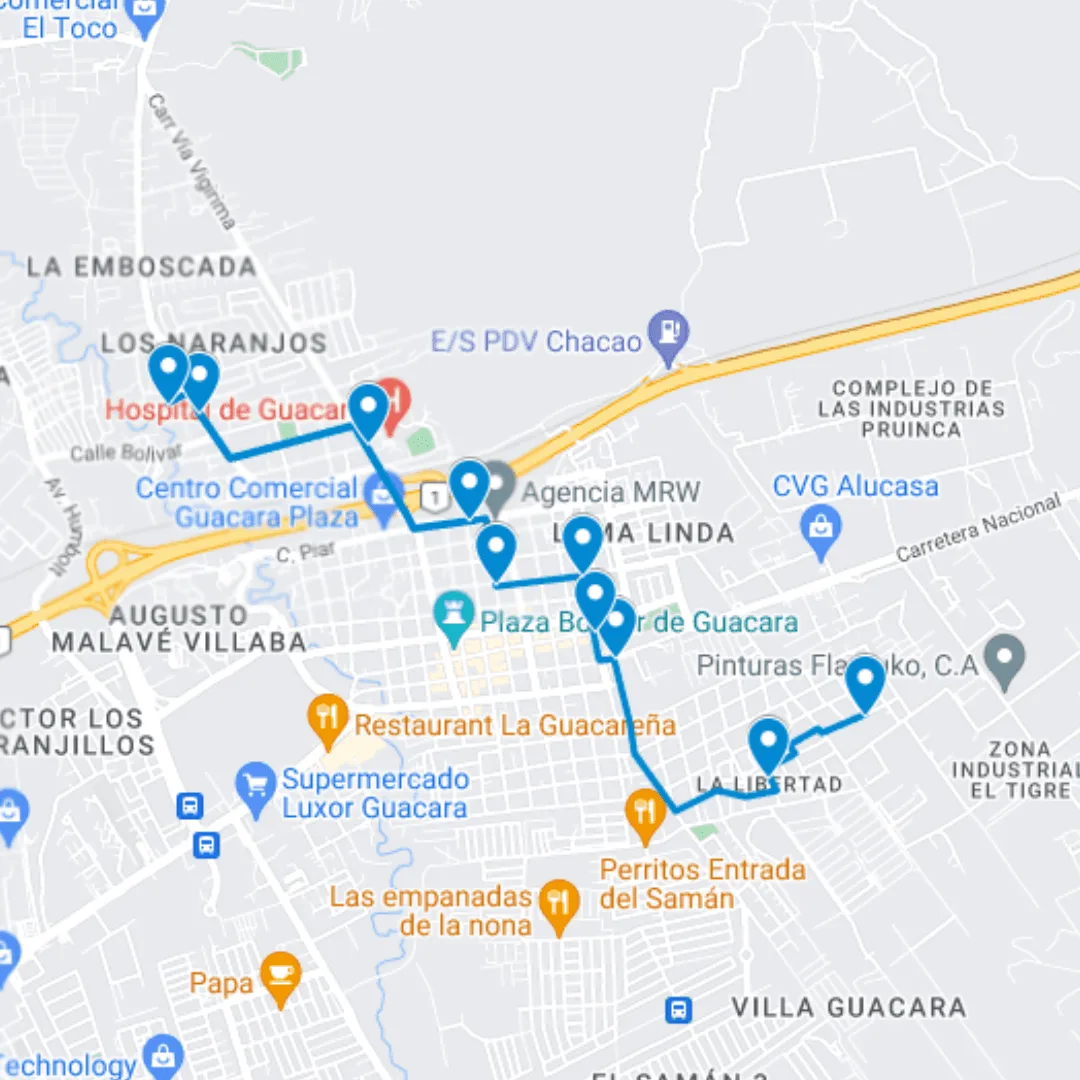 Guacara Ruta de Bus 13: Macario Escorcha-Negro primero