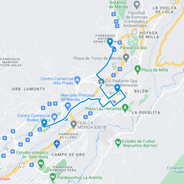 Mérida Ruta de Bus 5: Avenida Las Américas- Santa Anita