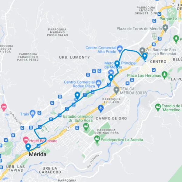 Mérida Ruta de Bus 6: Viaducto-Avenida Andrés Bello