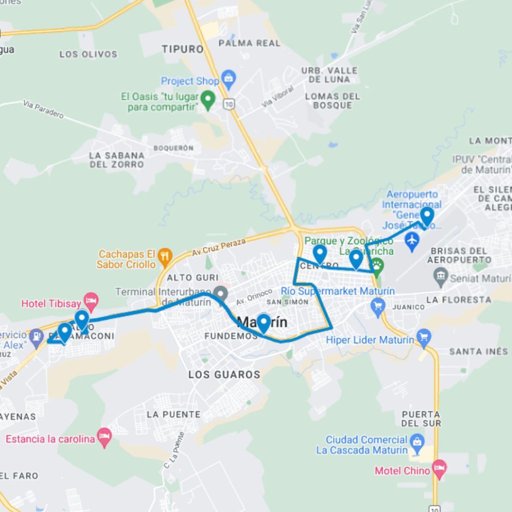 Monagas Ruta de Bus Maturín 2: Las Terrazas-José Tadeo Monagas