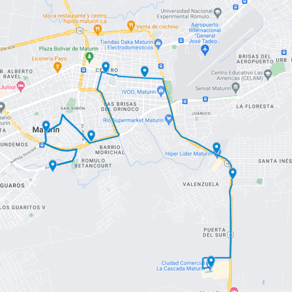 Monagas Ruta de Bus Maturin 3: Udo- La Cascada