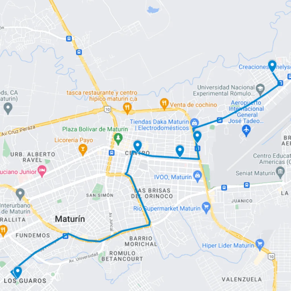 Monagas Ruta de Bus Maturín 4: Los Guaros-Las Cocuizas