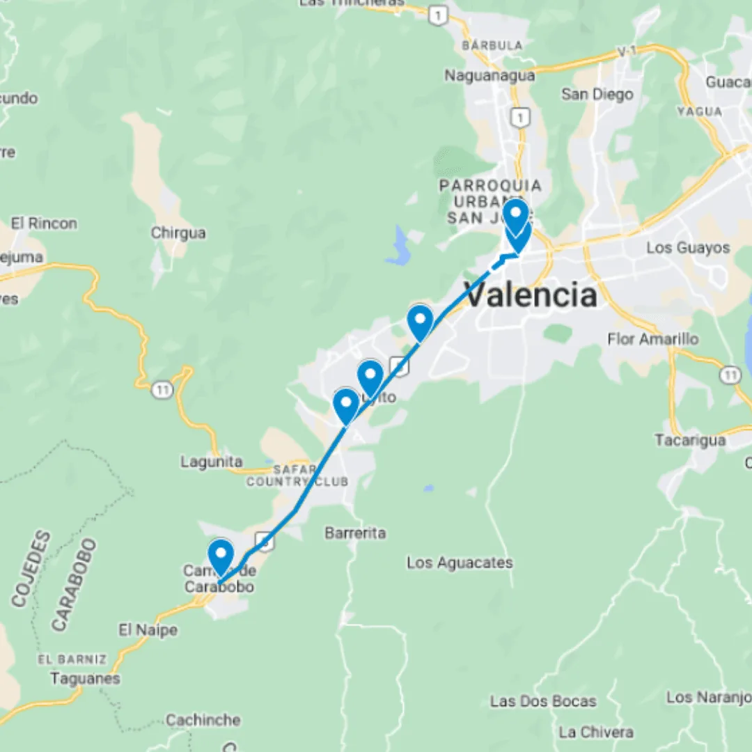 Tocuyito Ruta de Bus 2: Centro-Campo Carabobo