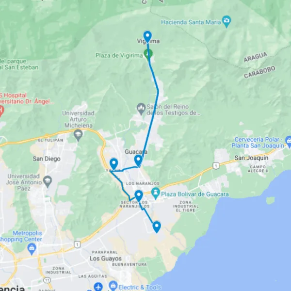 Vigirima Ruta de Bus A: Vigirima-Araguita