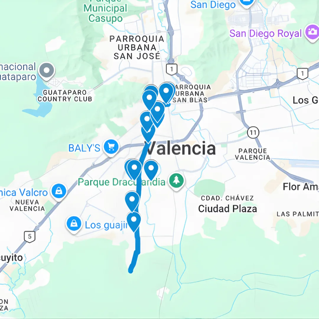 Valla publicitaria en Carabobo - Valencia Ruta 13: Lomas de Funval - Av. Lara